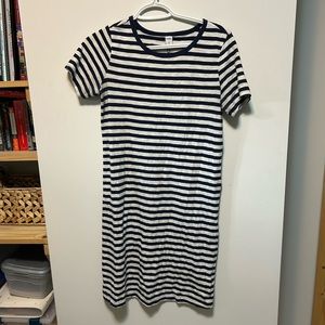 Old Navy Women's Navy Striped T-Shirt Dress, Size: S